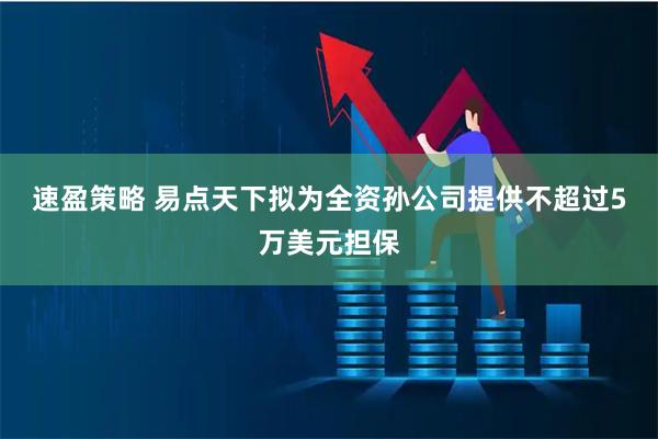 速盈策略 易点天下拟为全资孙公司提供不超过5万美元担保