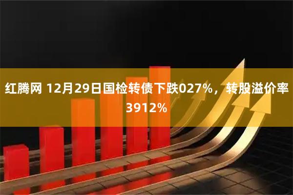 红腾网 12月29日国检转债下跌027%，转股溢价率3912%